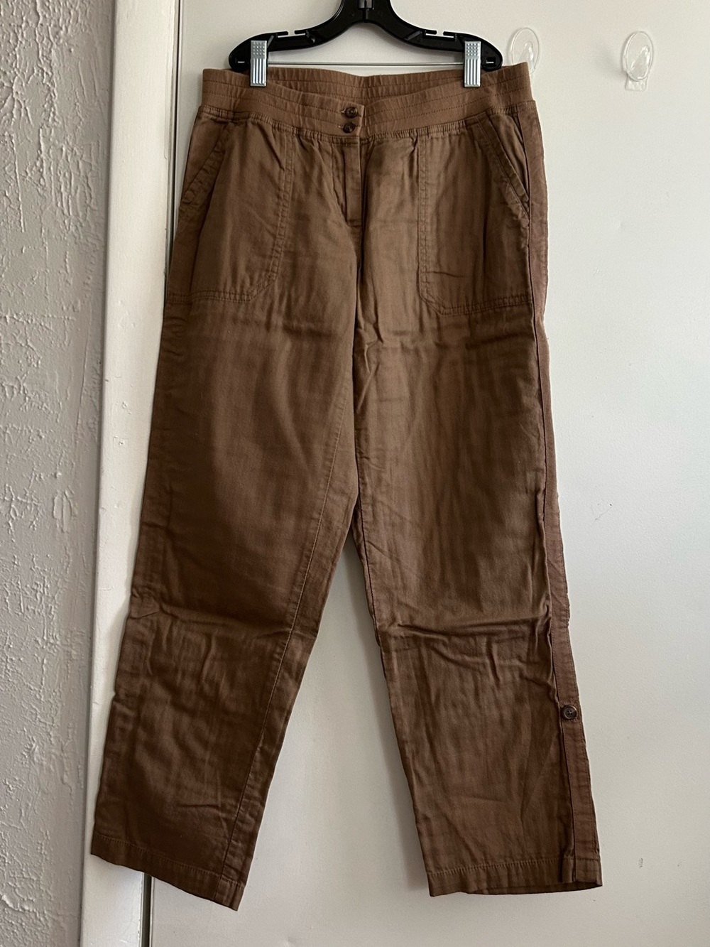 J. Jill Cropped Pull-On Pants in Brown